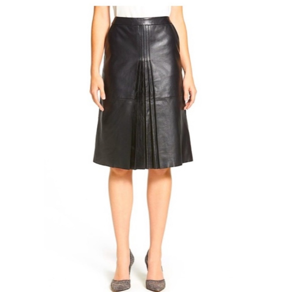 Classiques Entier Black Leather Skirt